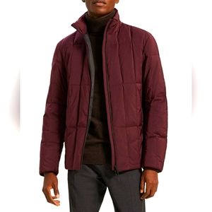 New!Theory Men's Down Puffer dark Amaranth city poly Retro Inspired Y2K Trendy